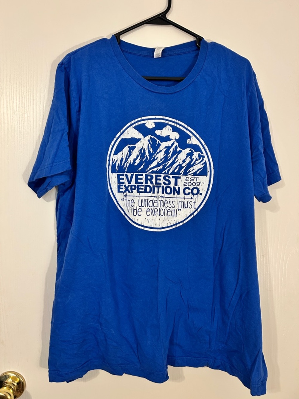 Disney Inspired Bella Canvas Royal Blue Everest Expedition Graphic Tee